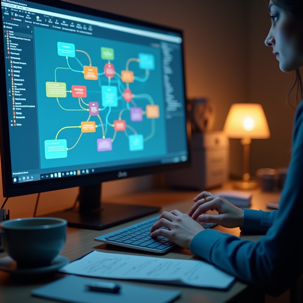 Ecran cu un flux de automatizare vizual creat în Power Automate